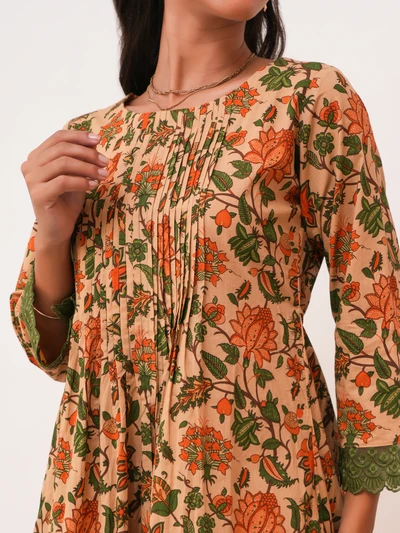 Venice Rust Orange Ethnic Suit Set