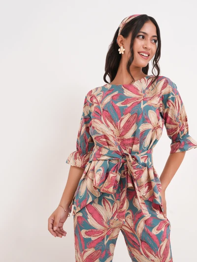 Blue Blossom Co-Ord Set