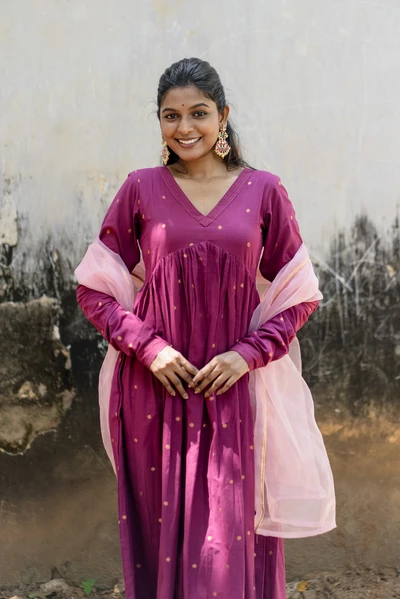 Arora Purple Festive Suit Set