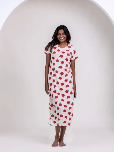 Cream Apple - Cotton Lounge Dress