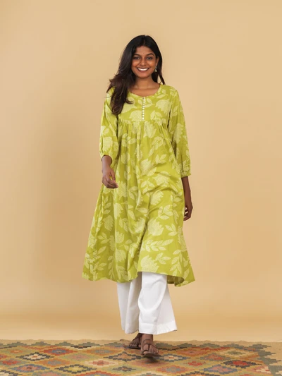 Lime Blossom Printed Kurta