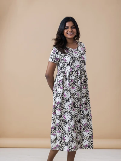 Hello Kitty - Cotton Maternity Lounge Dress