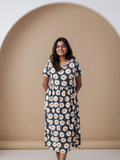 Daisy - Cotton Maternity Lounge Dress