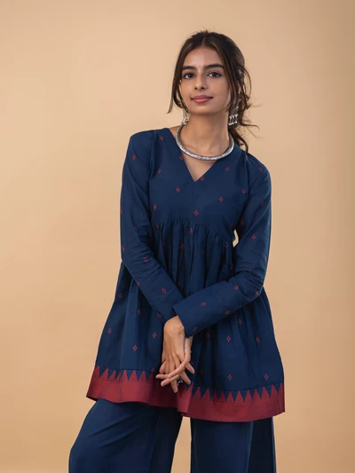 Neela Vaira Peplum Top