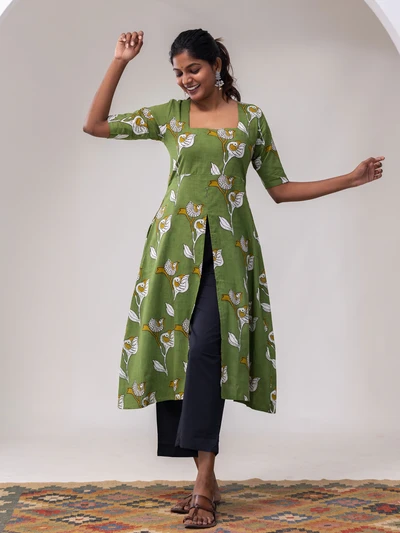 Mayura Green Kurta