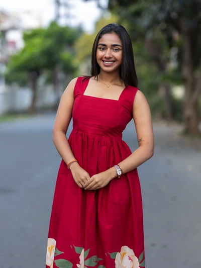 Red Rose Petal Dress