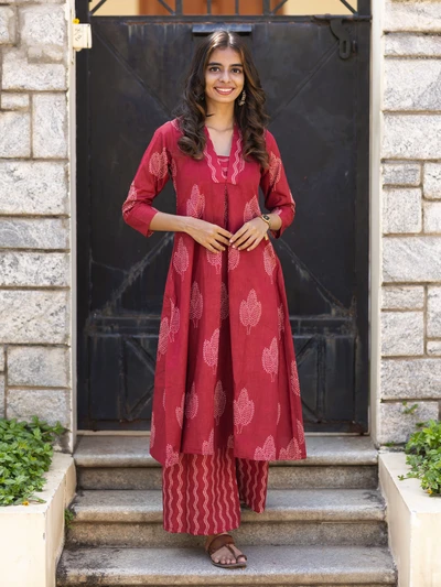 Gulabi Bloom Kurta Set