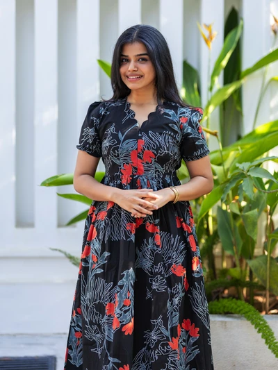 Midnight Coral Materninty Dress