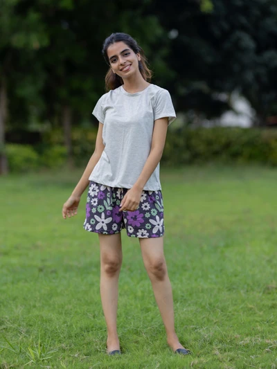 Shorts-Purple Dreams Soft Cotton