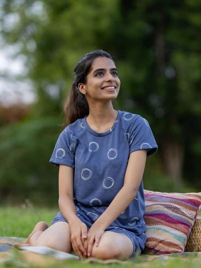 T-Shirt-Breezy Blue Soft Cotton