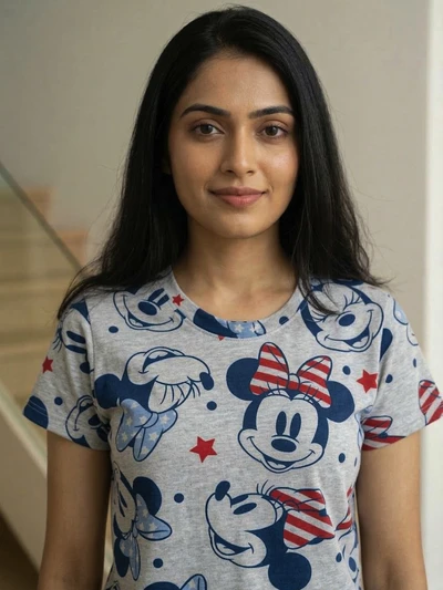 T-Shirt Grey Mickey Soft Cotton