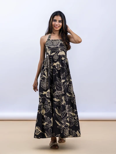Pomo Bloom Black Dress