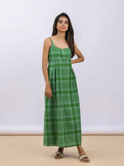 Willow Checks Green Dress