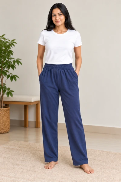 Navy Blue Relaxed Fit Track Pant